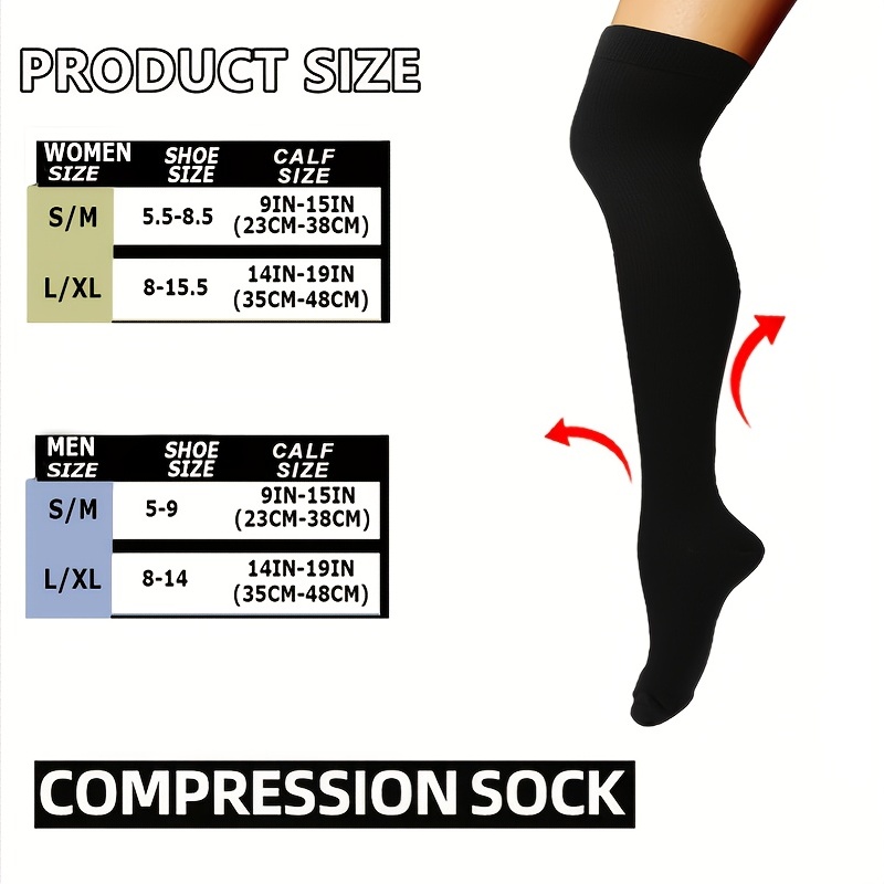 Knee Thigh High Compression Stockings Women Long Socks 15 20