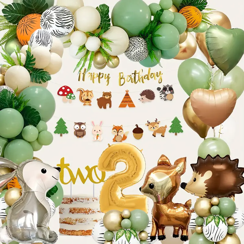 Set Palloncino Compleanno Animali Giungla Decorazioni Feste - Temu