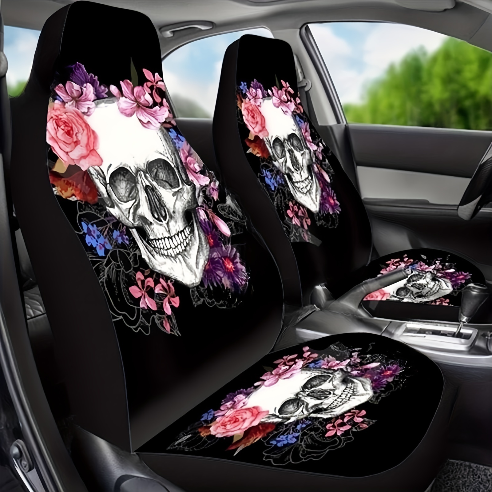 Halloween Pumpkin Print Car Seat Covers, Universal Fit Car Seat Covers For Front  Seats Only, Automotive Bucket Seat Cushion Pad - Temu