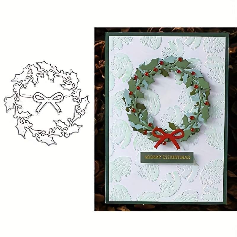 

1pc, Wreath Metal Cutting Die For Scrapbooking, New Cutting Dies Diy Album Card Making Decor Paper Craft Metal Die Cuts For Christmas