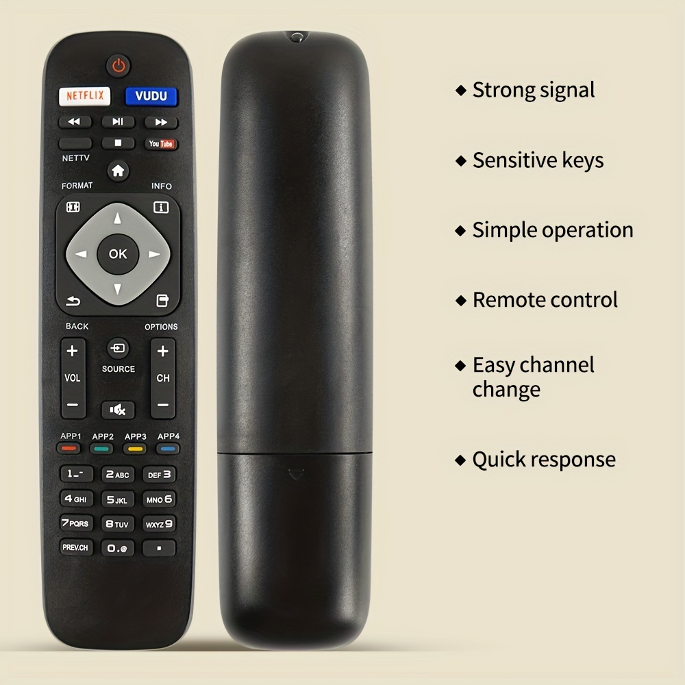  Nuevo control remoto universal para Philips TV reemplazo remoto  para LCD LED 4K UHD Smart TV NH500UP : Todo lo demás