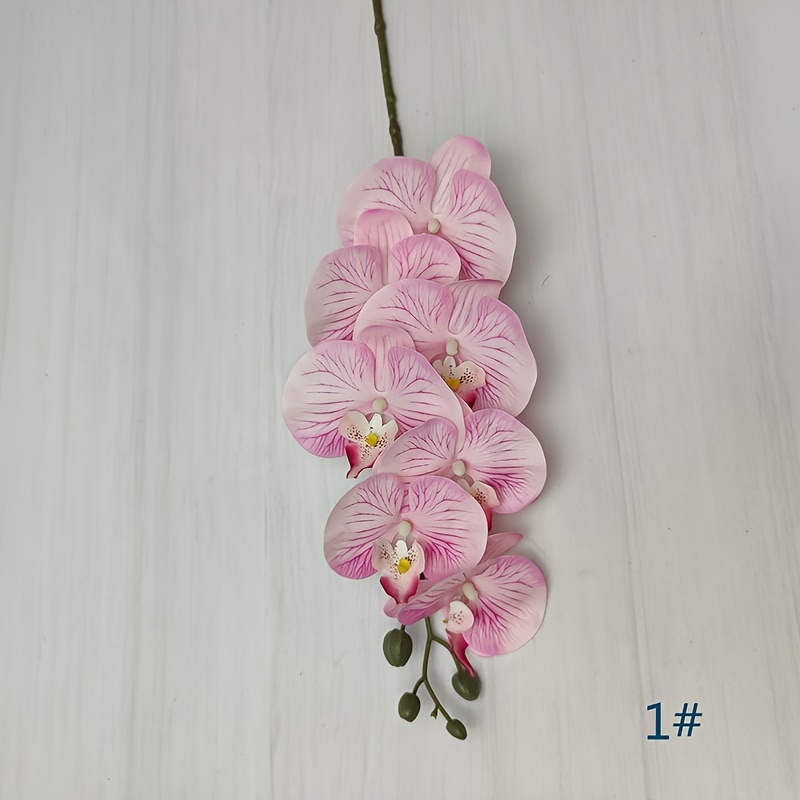 Orquídeas artificiales realistas de tacto real orquídea artificial para  decoración interior del hogar, flores artificiales de Phalaenopsis