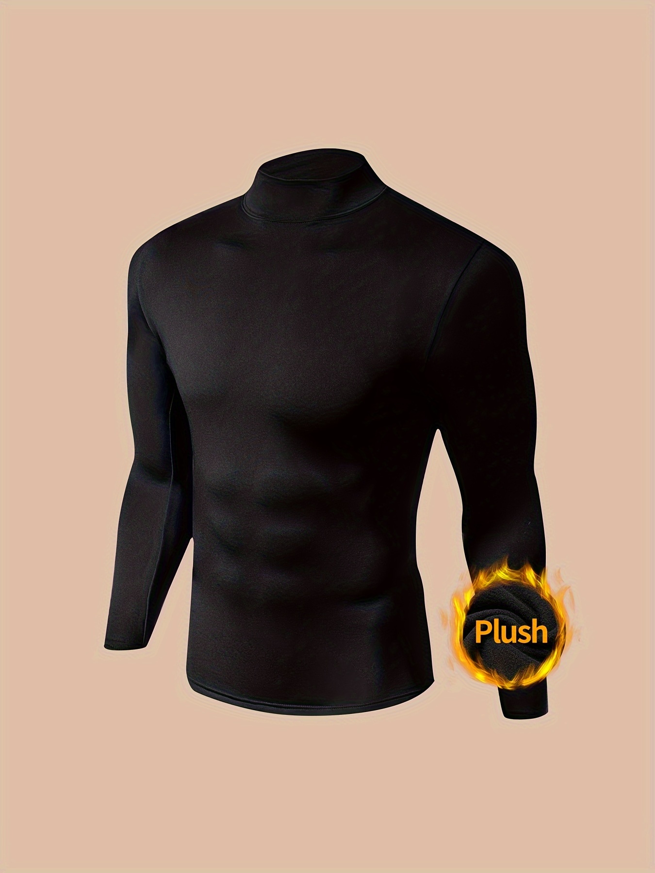 Men's Thermal Long Sleeve Compression Shirts Winter Sports - Temu