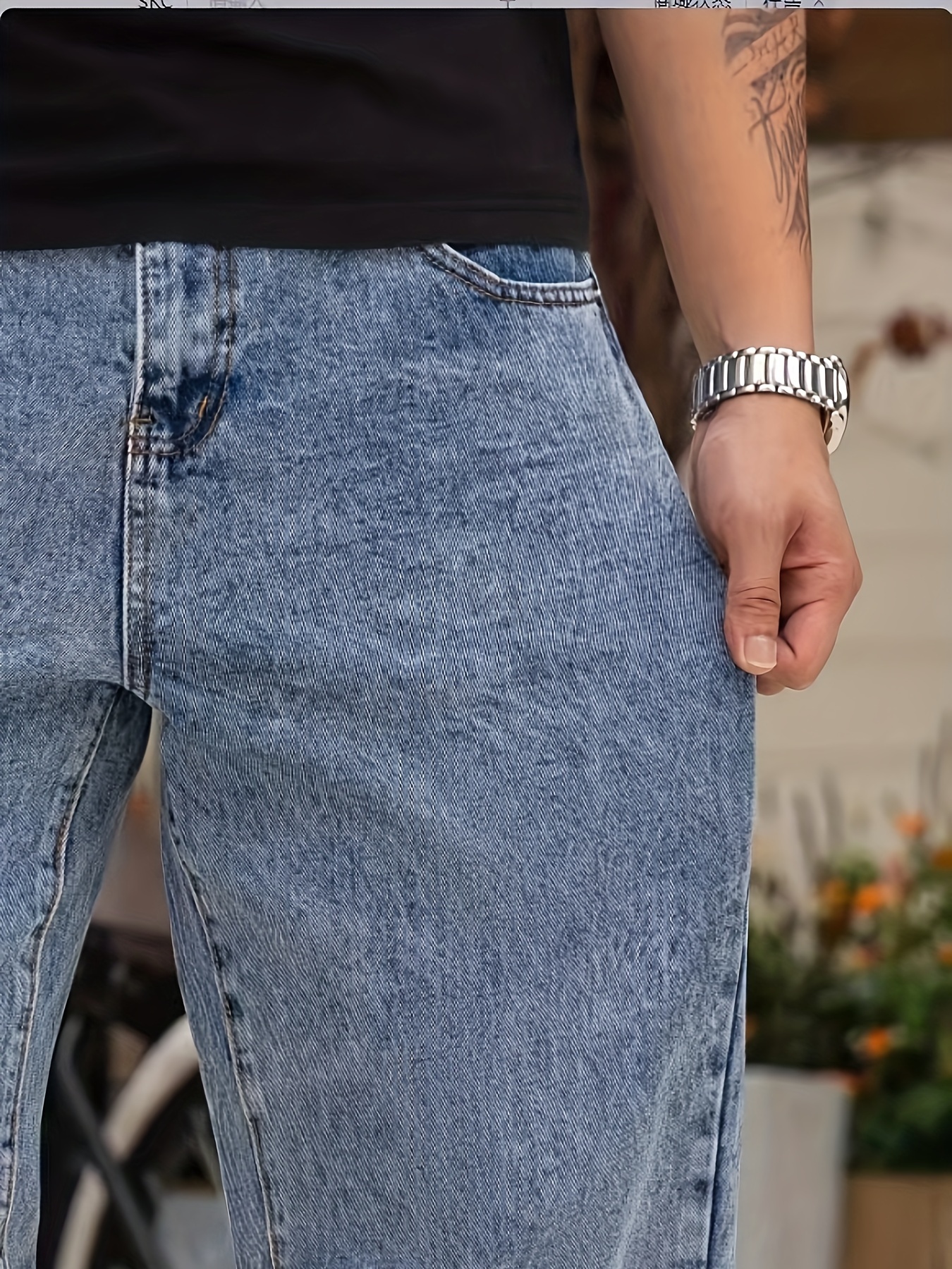 Men's Casual Loose Fit Jeans Street Style Baggy Denim Pants - Temu