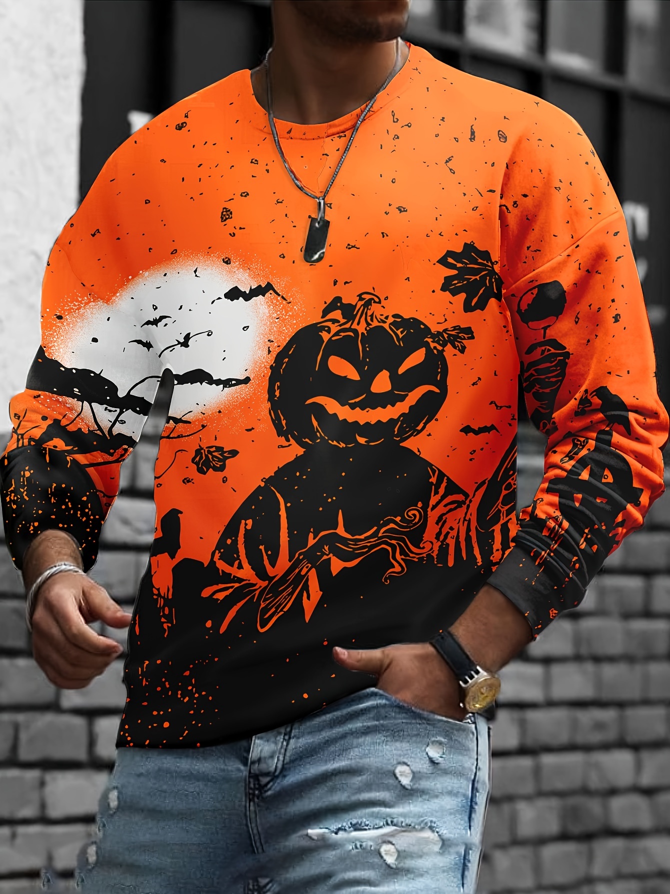 Mens hotsell halloween sweater