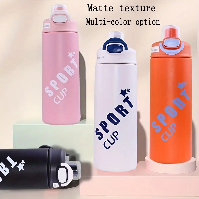 Vacuum Sports Water Bottle Stainless Steel Water Cups - Temu