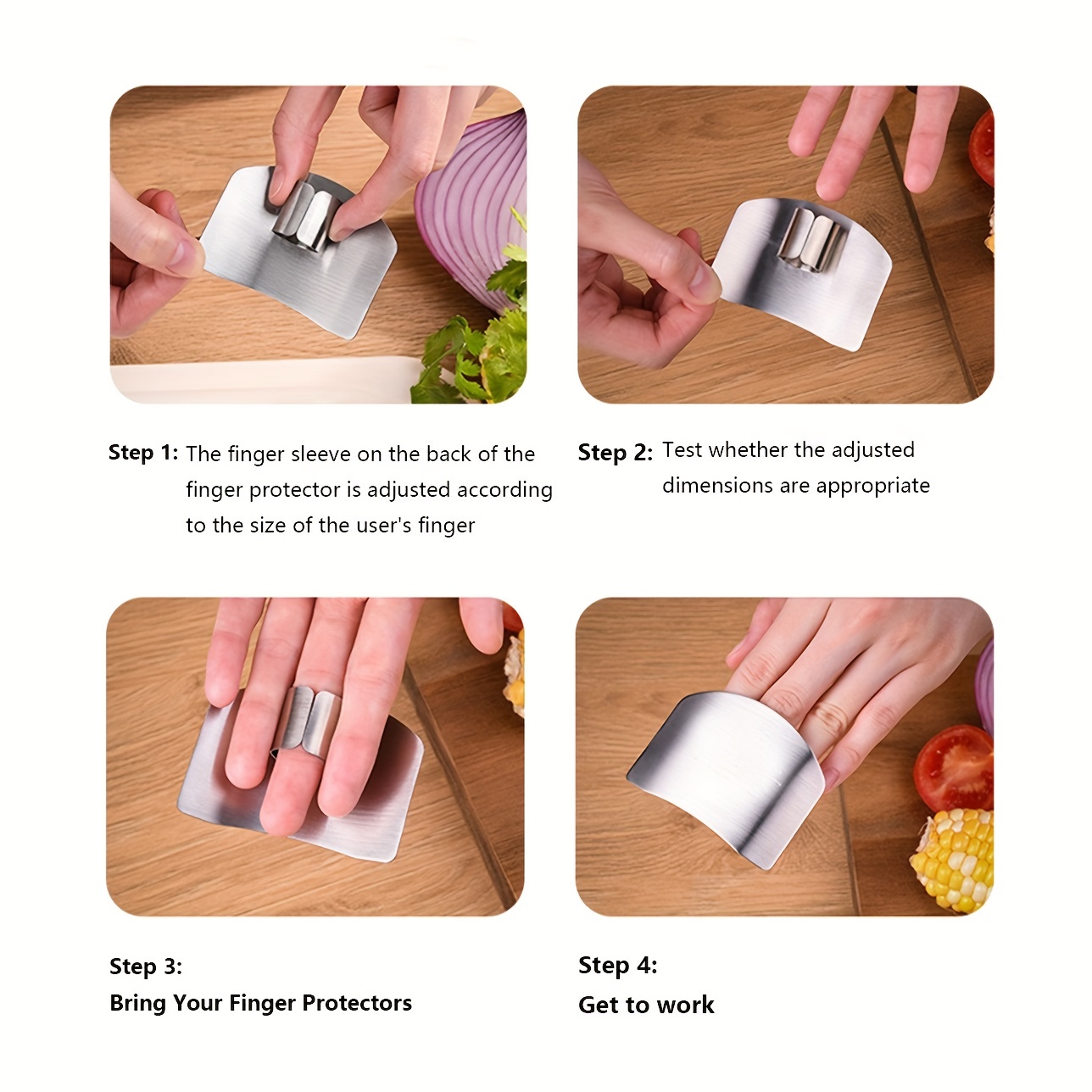 Finger Guard, Finger Protector For Cutting Vegetables, Metal