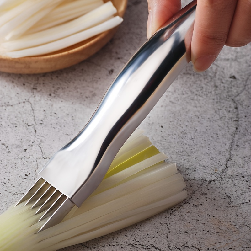 1pc Stainless Steel Onion Slicer, Modern Vegetable Slicer For