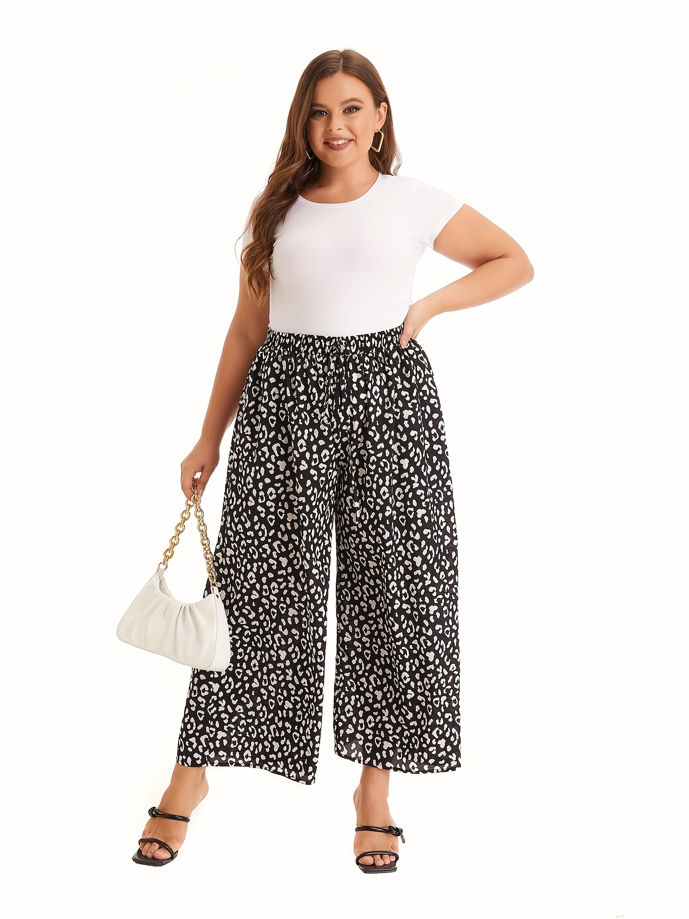 Buy Comfortable Women's Plus Size White Palazzo Pants