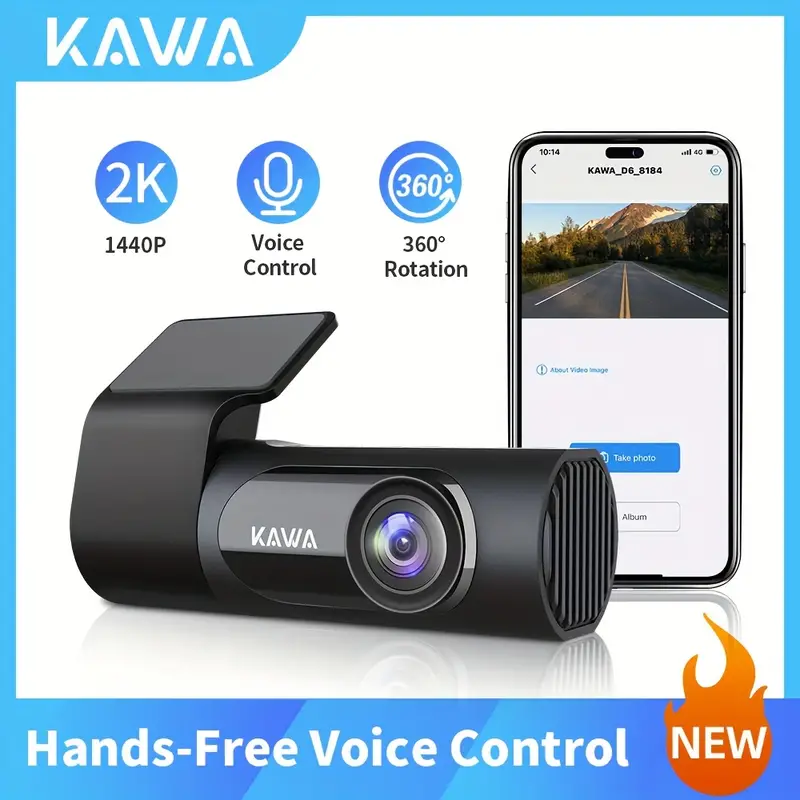 Dash Cam 2k, Kawa Wifi Dash Camera For Cars 1440p With Hand-free Voice  Control, Starlight Color Night Vision, Mini Hidden Dashcam Front, Emergency  Lock, Loop Recording, 24-hour Parking Monitor, App, Support 256gb