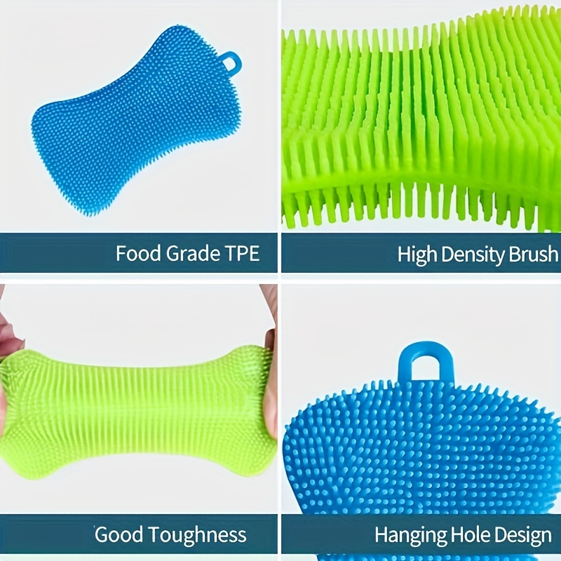 Multifunctional Fruit Vegetable Cleaning Brush food-grade silicone