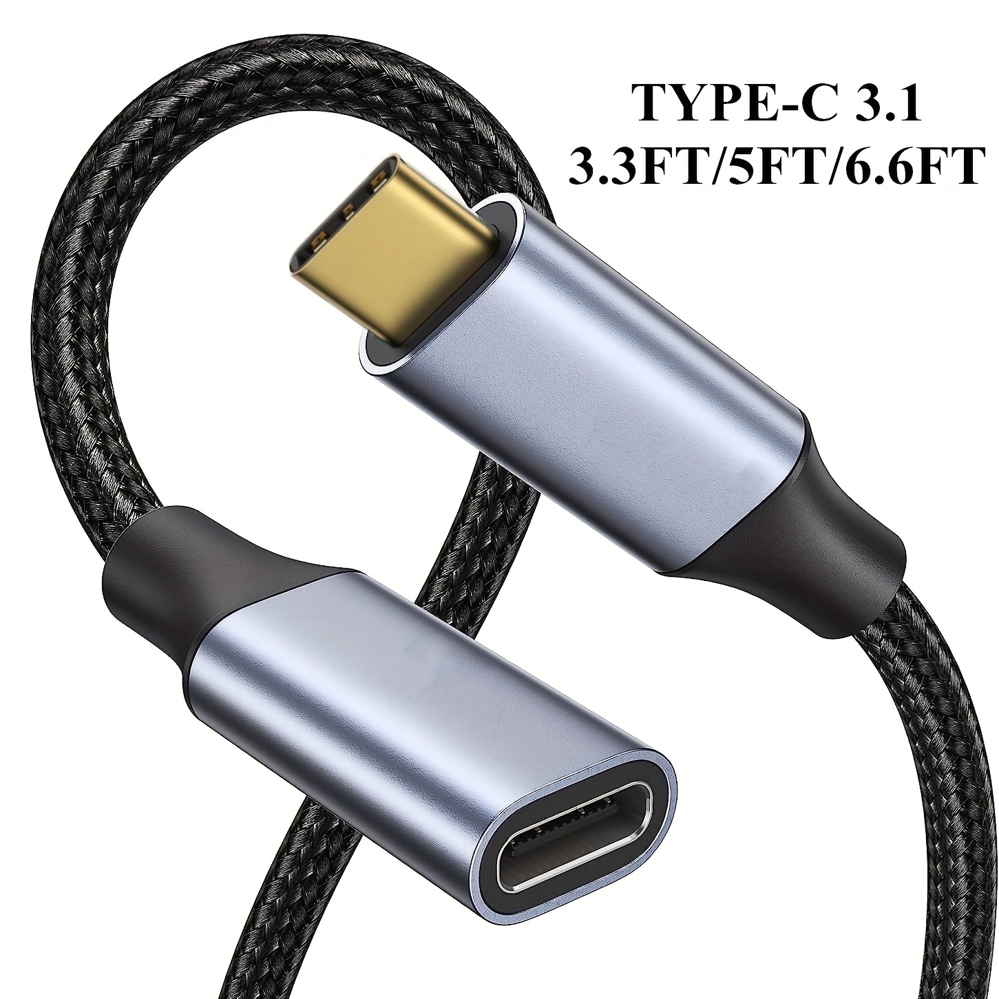1m (3.3ft) USB-A to USB-C Charging Cable, Charge & Sync, USB 10Gbps, USB A  to USB C Data Cord, M/M, Black