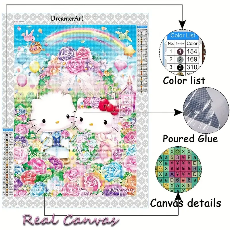 Sanrio Diamond Painting Hello Kitty New Collection 2023 Diamond Mosaic 5D  DIY Cross Stitch Kits Diamond Art Home Decoration