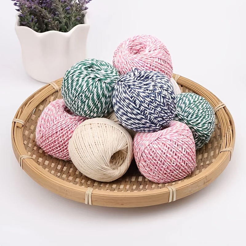 5pcs Two Color Cotton Yarn Twine for Gift Wrapping & DIY Crafts