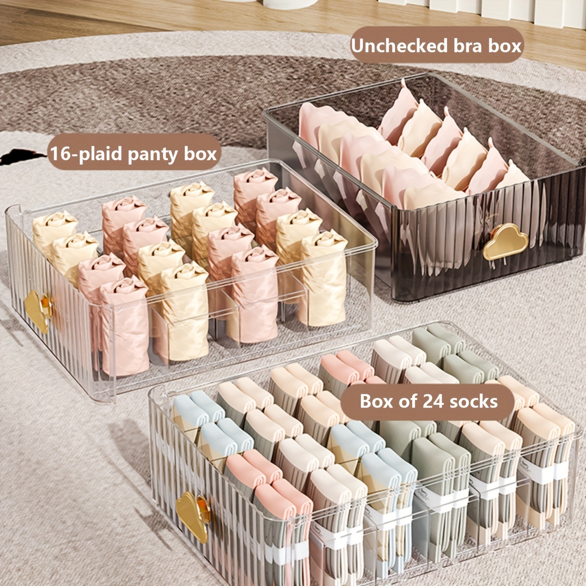 Bra Socks Panty Stackable Cosmetic Organizer Drawers Foldable