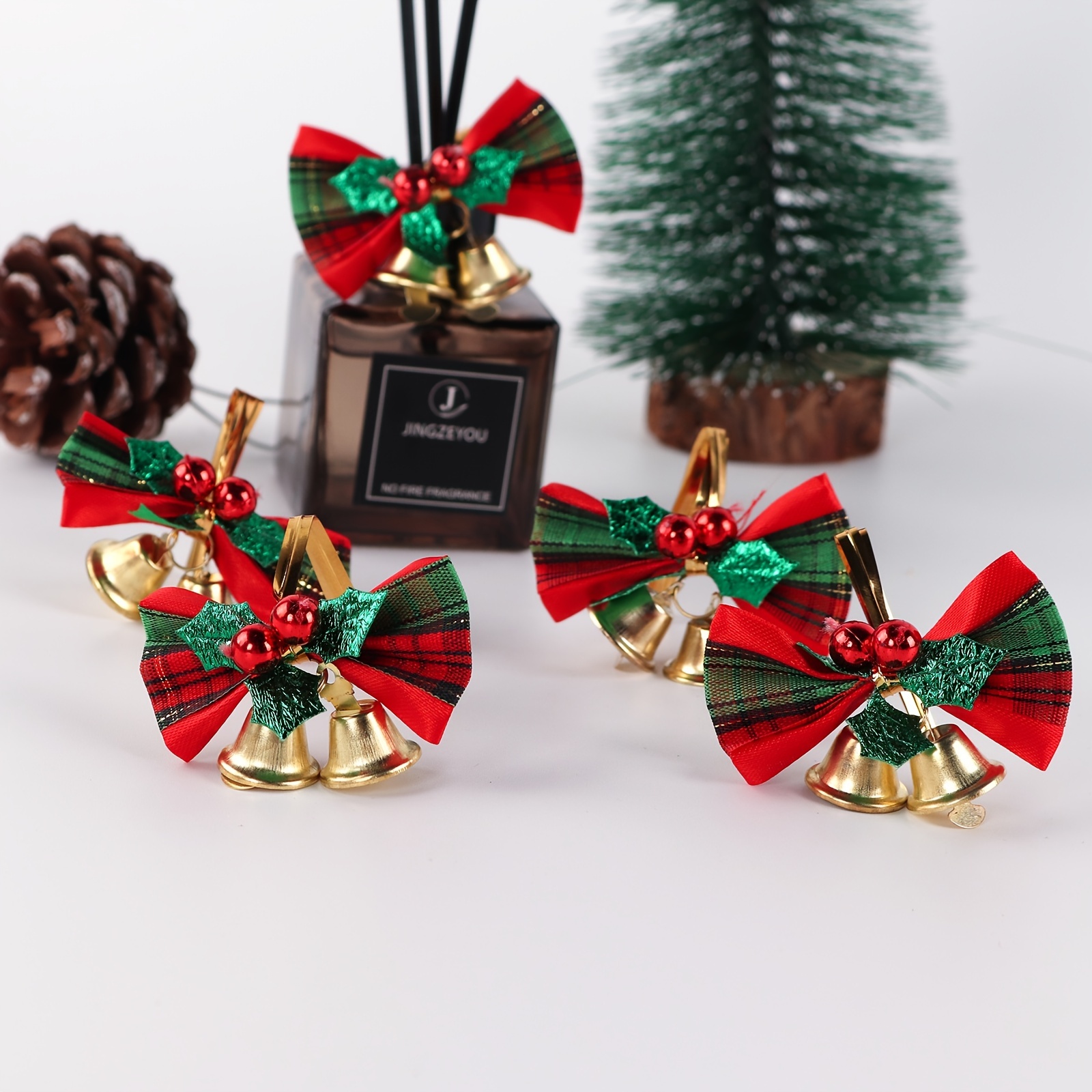 Christmas Bells Cake Topper Accessories Diy Bow Bells Christmas Tree Decorations  Ornaments Christmas Gift Box Packaging - Temu Austria