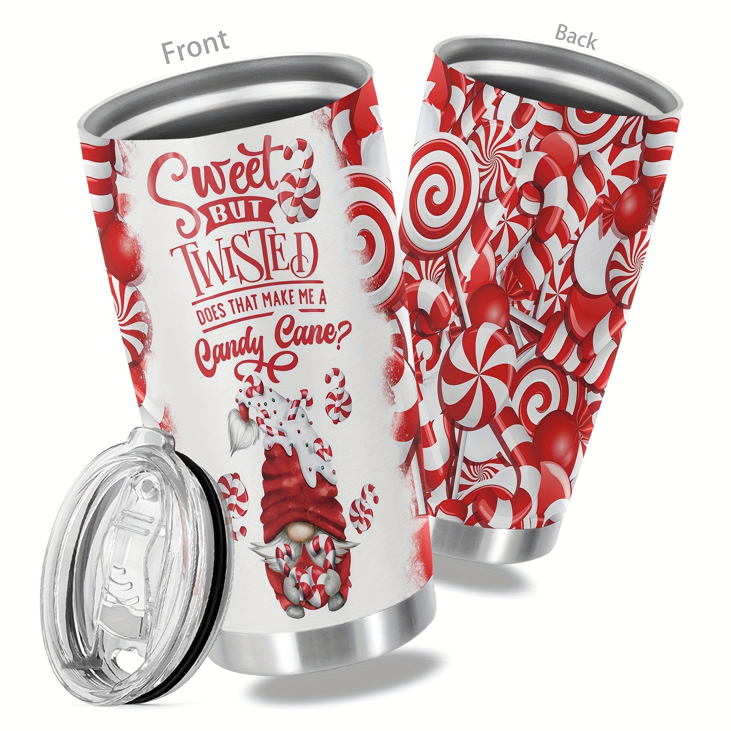 1pc Christmas Themed Double Wall Insulated Iced Drink Cup With