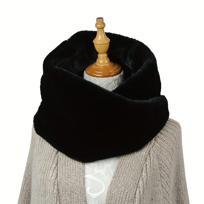 Western 2023 New Autumn Winter Warm Scarf Women' Color Imitation Cashmere Fringed Neck Warmer Unisex Style
