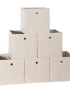 pack de 6 boîtes de rangement en tissu noir avec couvercles - organisateurs empilables , et lorganisation du placard - & de place, organisateurs de placard et conteneurs, au contenu , paniers et pour organisation à domicile