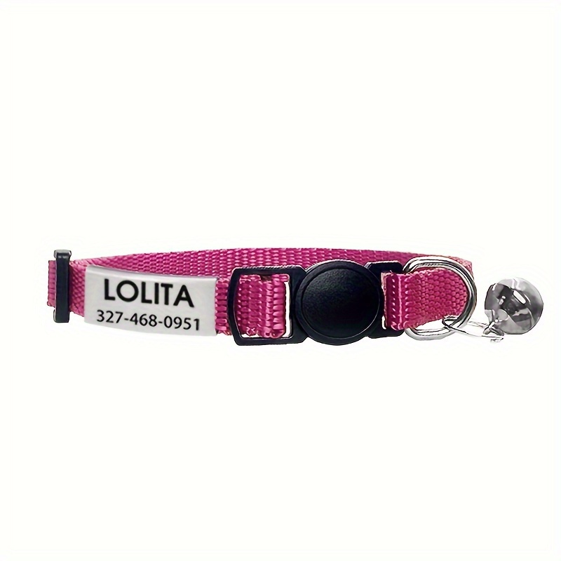 TEMU [Prodotto Personalizzato!!!] Collare per in Nylon Personalizzato, per , per Cuccioli e Cani con Fibbia di a , e Ciondolo con Targhetta ID con