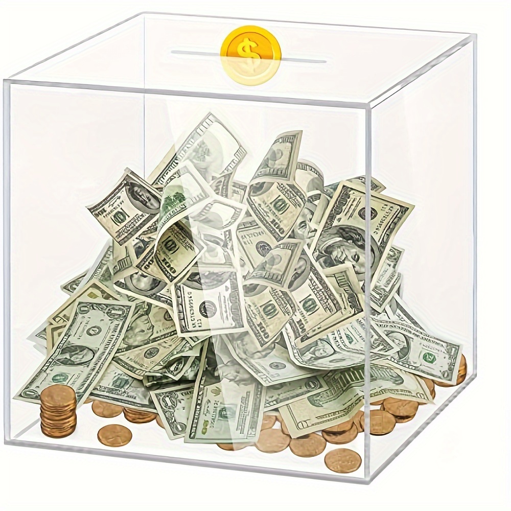 Clear Money Saving Box 365 Days Savings Planner Money Bank - Temu