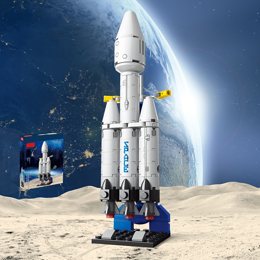 Heavy Space Rocket Model Building Blocks DIY Assembled Toy
