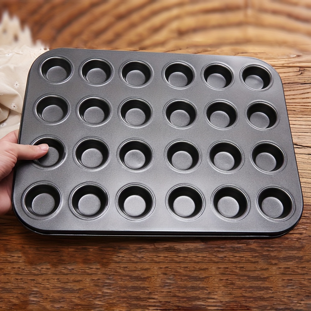 1pc, Mini Muffin Pan (12.7''x8.5''), Non-Stick Food Grade Baking Cupcake  Pan, 24 Cavity Pudding Mold, Oven Accessories, Baking Tools, Kitchen  Gadgets