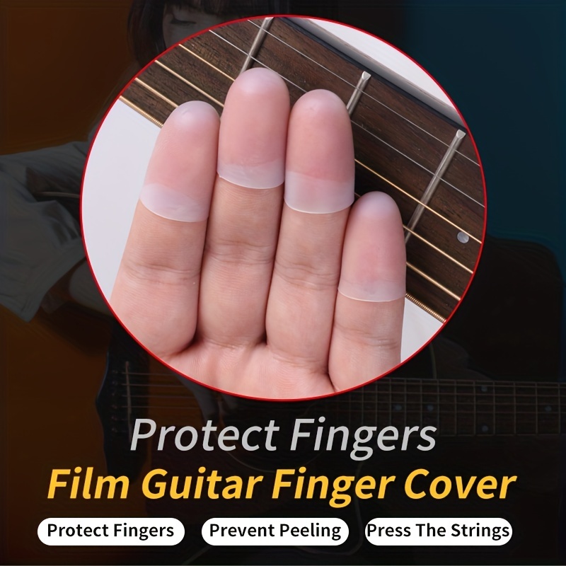 

4-pack Silicone Finger Guards: Anti-slip Protection For Guitar, Mandolin, Bass & More!