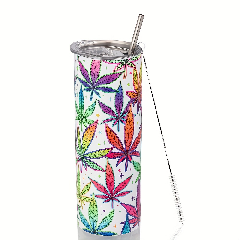 Personalized Tumbler With Leaf Design