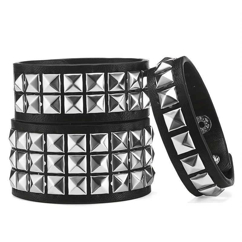 Studded Punk Bracelet For Men Goth Rock Bangle