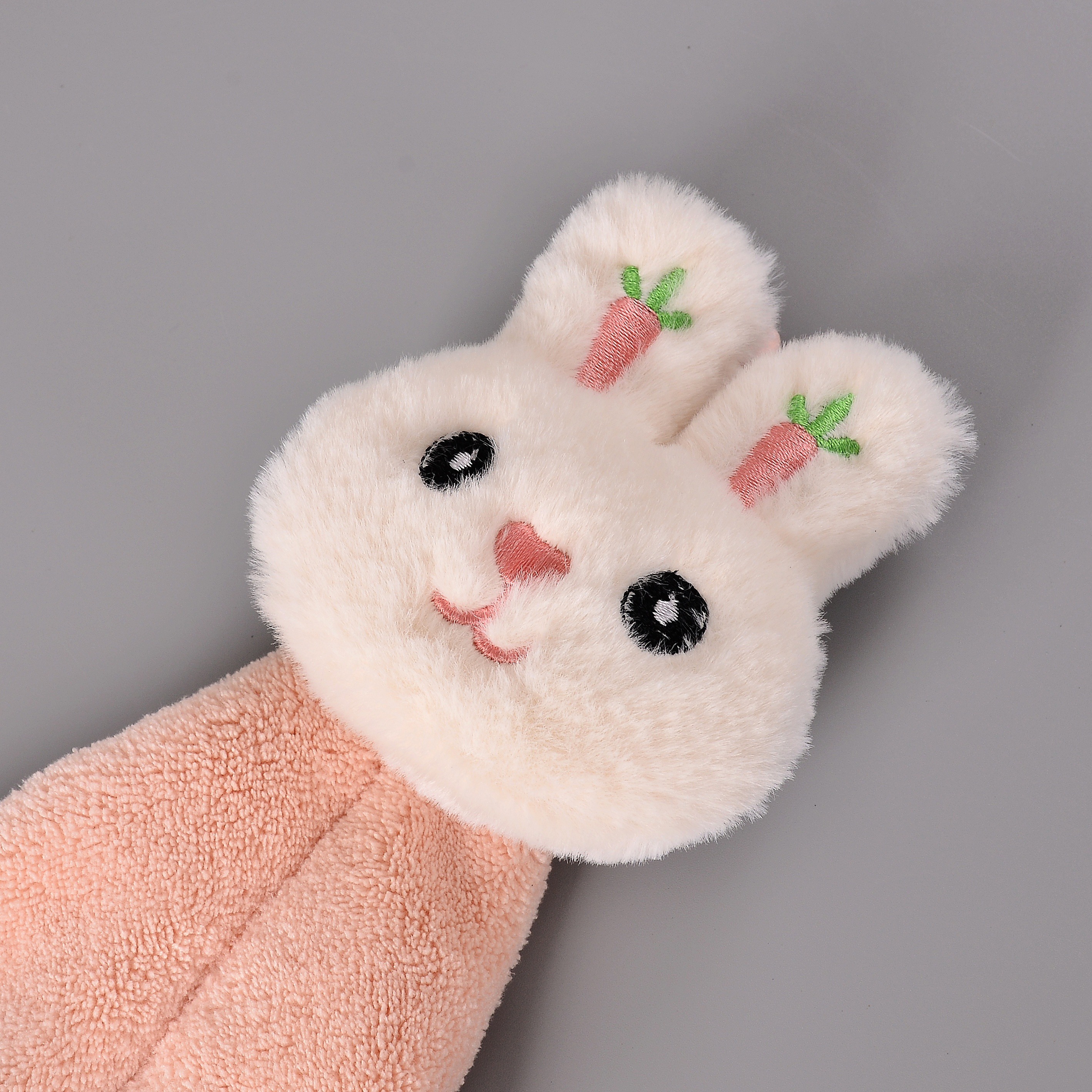 Cute Rabbit Design Fingertip Towel Hanging Towel For Wiping - Temu