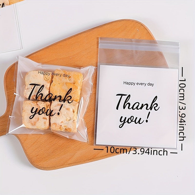 100pcs Plastic Packaging Bag, Cartoon Graphic Candy & Cookie Self-Adhesive Packaging  Bag