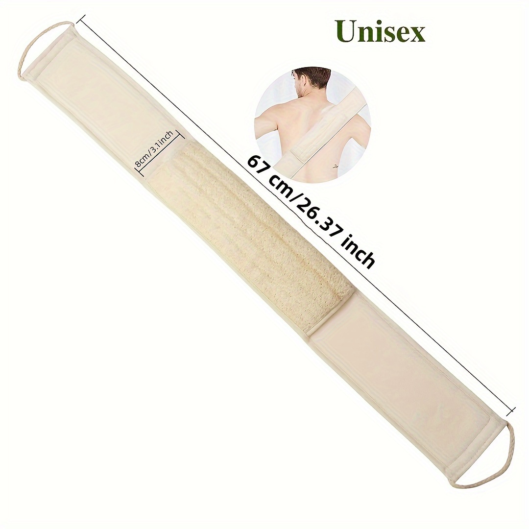 1pcs Natural Loofah Exfoliating Back Scrubber, Loofah Sponge Pad Body Sponge Scrubber For Deep Cleansing And Rejuvenating Your Skin, Unisex