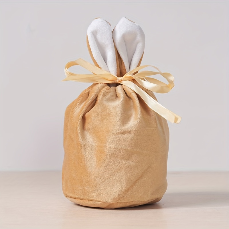 Sacs de pâques en velours 10 pièces, emballage cadeau lapin mignon,  livraison directe, sacs de bonbons
