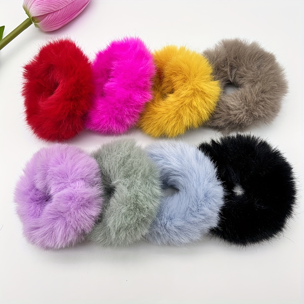 8 Pezzi Elastici Capelli In Peluche Ragazze Fermagli Coda - Temu Italy