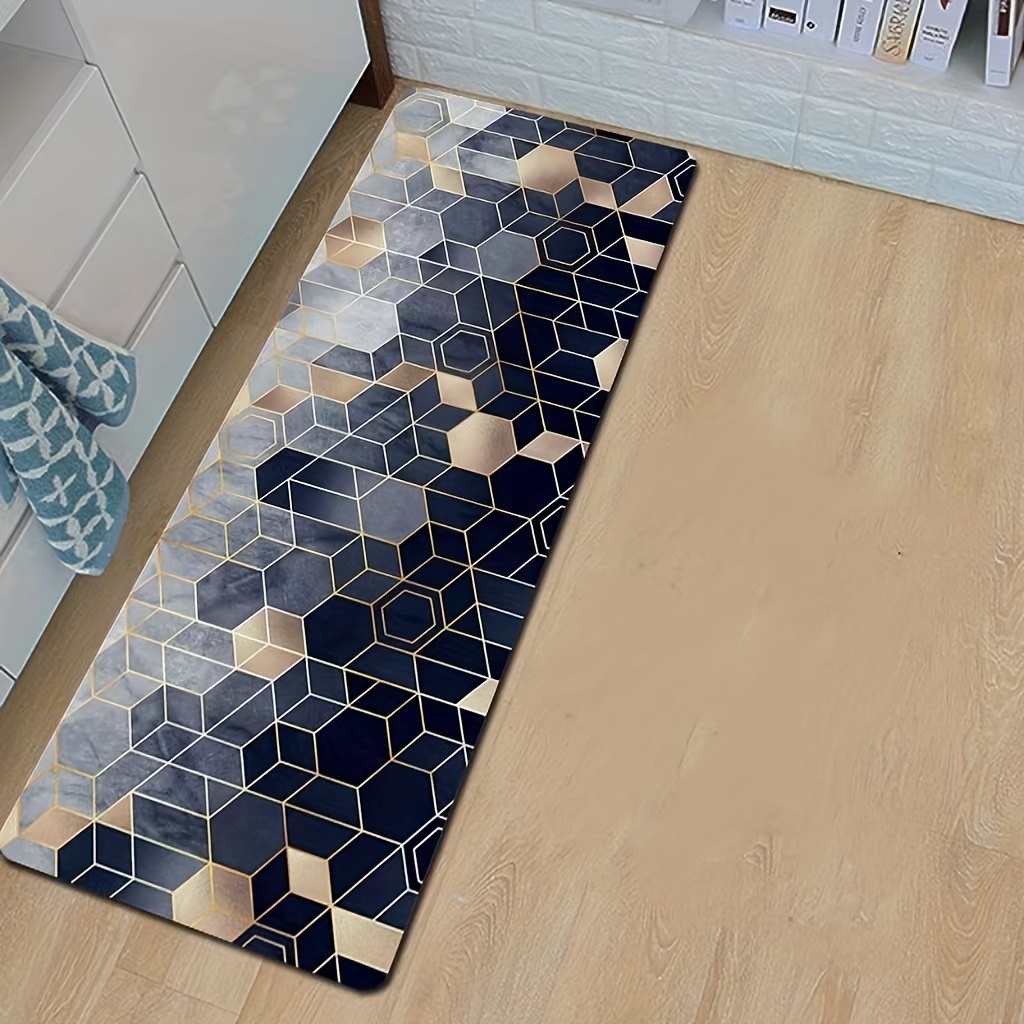 Geometric Pattern Kitchen Rugs, Absorbent Non Slip Cushioned Rugs, Stain  Resistant Waterproof Long Strip Floor Mat, Comfort Standing Mats, Living  Room Bedroom Bathroom Kitchen Sink Laundry Office Area Rugs Runner, Home  Decor 