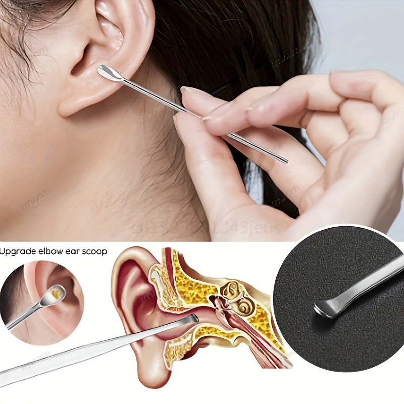 Ear Spoon Ear Pick With Hole Metal Ear Cleaner Glass Pipe - Temu