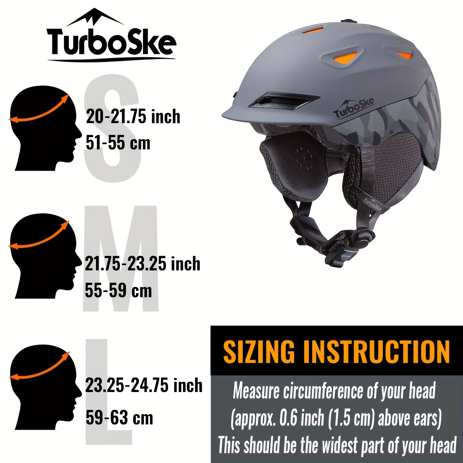 Turboske Ski Helmet Active Ventilation Audio Compatible - Temu Canada