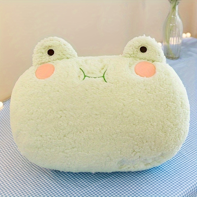 Frog Plush Pillow Super Soft Frog Plush Toy Cute Plush Frog Hand Warmer  Green Frog - Toys & Games - Temu