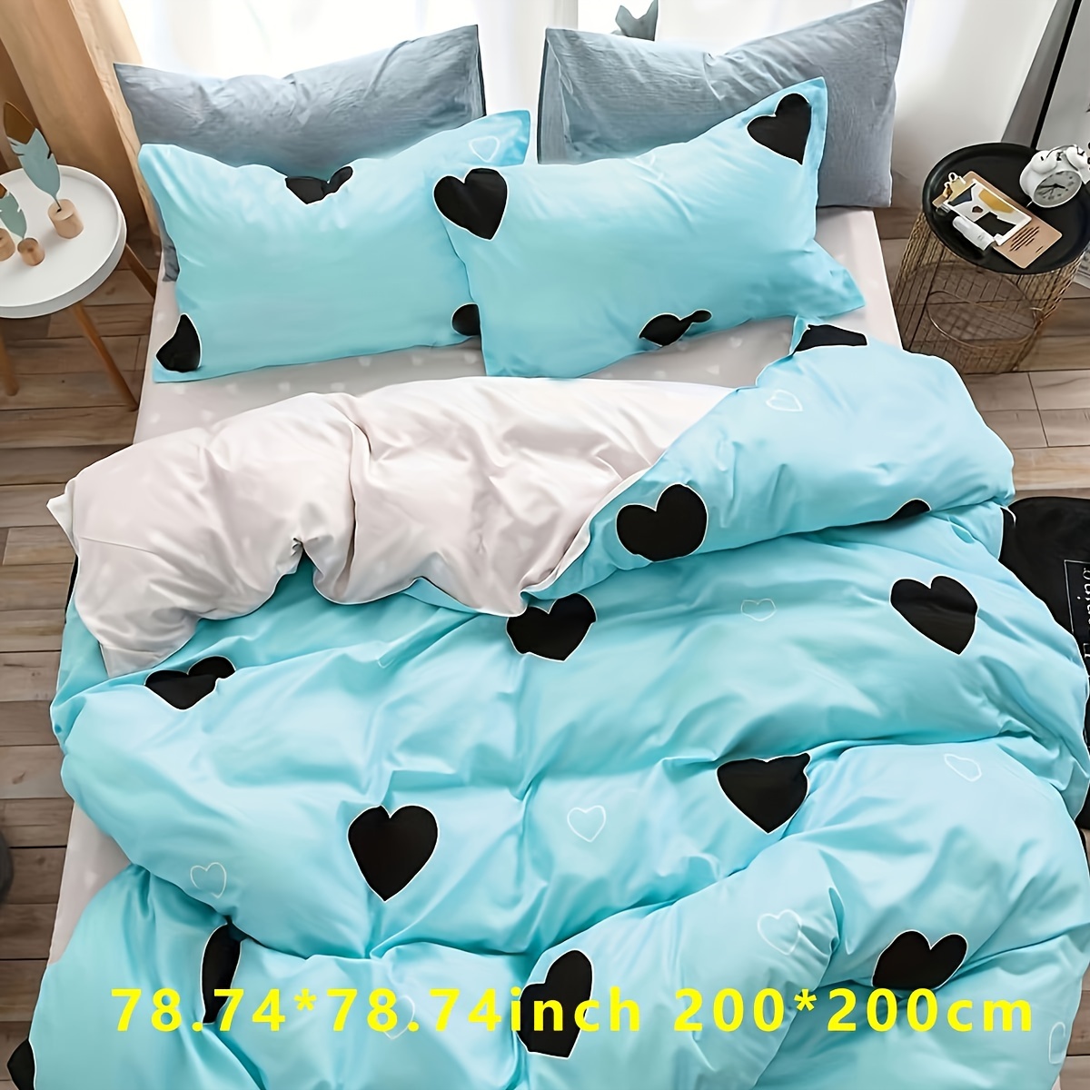 Image of 3pcs Duvet Cover Set, Print Bedding Set, Soft Comfortable Duvet Cover, For Bedroom School Dorm (1*duvet Cover + 2*pillowcase, Without Core)