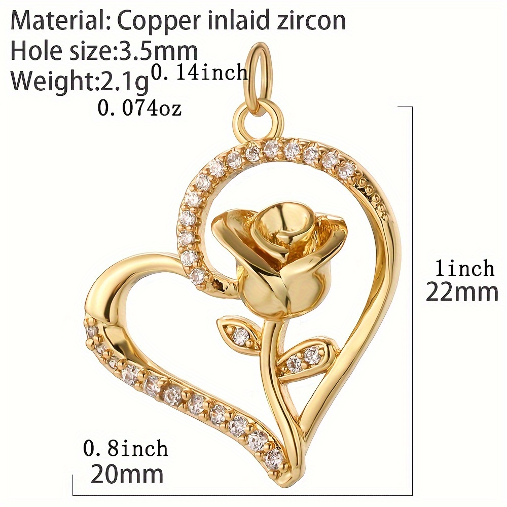 1pc Cute Love Birds Flower Heart Charms for Jewelry Making Supplies, Boho Snake Star Golden DIY Earrings Bracelet,Temu