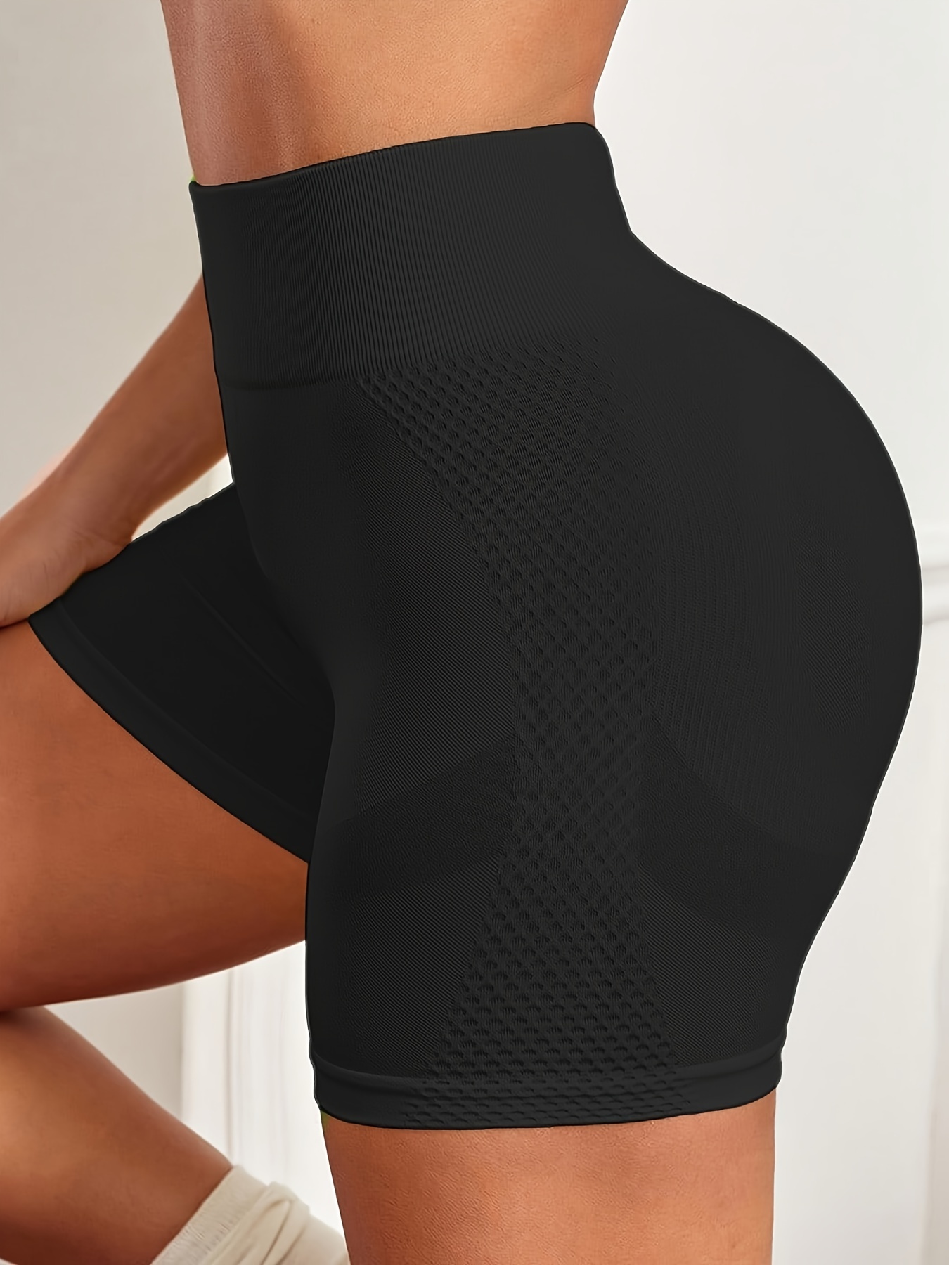 Pantalones Cortos De Motociclista De Cintura Alta, Pantalones Cortos Suaves  Con Control De Barriga Para Entrenamiento, Gimnasio, Yoga, Correr, Ropa  Deportiva Para Mujer - Temu