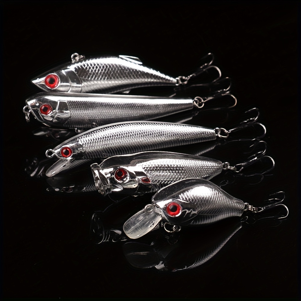 Silver Anodized Fishing Lures: Catch Fish In Freshwater - Temu