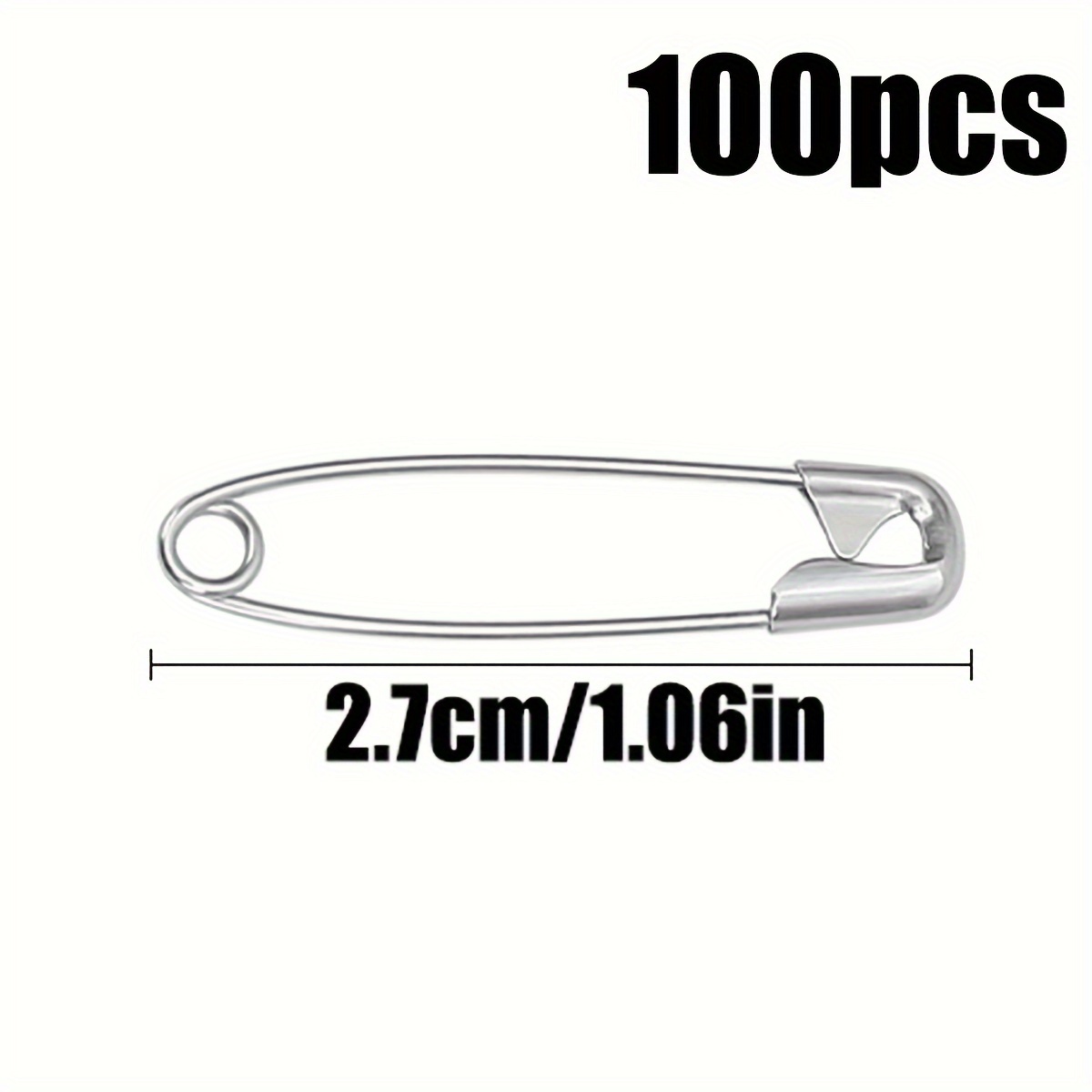 Safety Pins With 5 Sizes Metallic Silvery Pin Diy Sewing - Temu