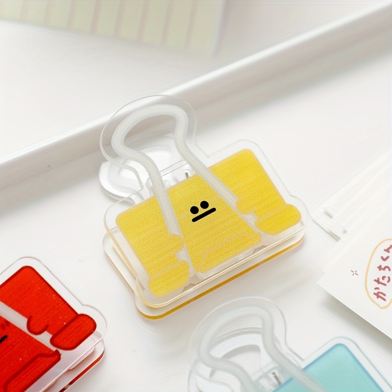 3pcs Small Cheese Sticky Note Clips - Student File Clips
