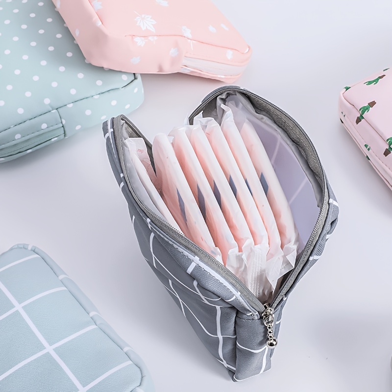 Mobestech 8 Pcs Plush Coin Purse Sanitary Organizer Pad Bags for Period for  School Tampons Pouch Coin Pouch for Women Tampon Storage Pouch Coin Purse
