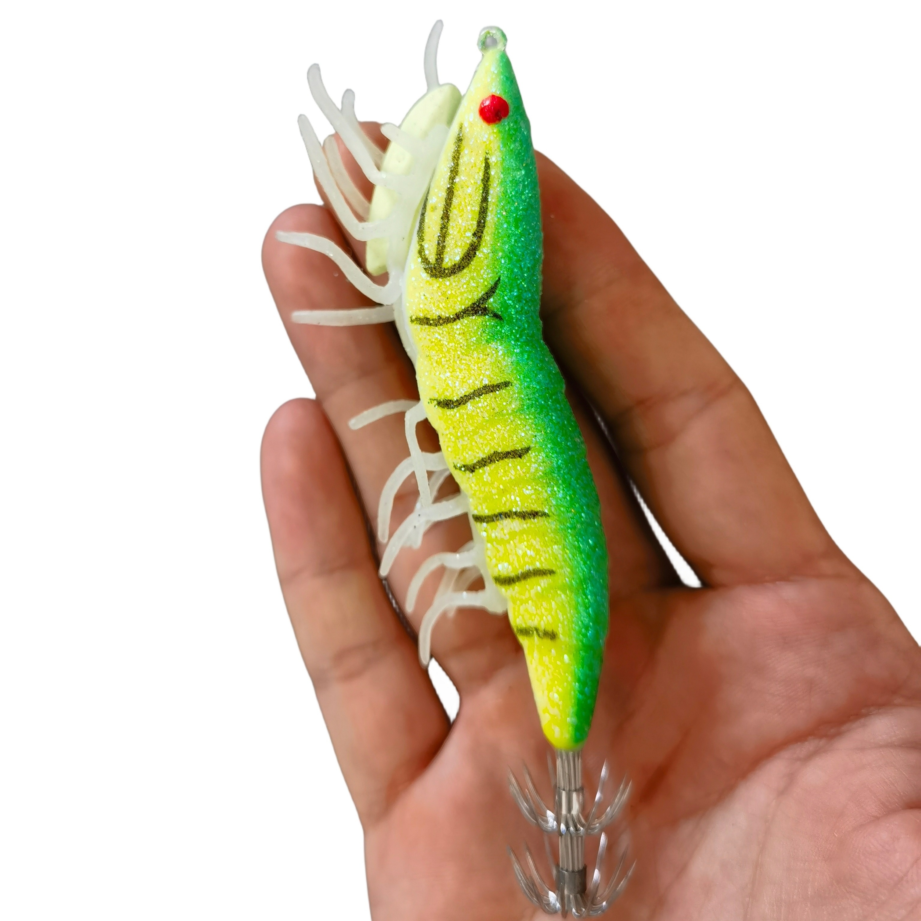 10cm Simulation Wood Shrimp Bait Squid Hooks 3.94inch - Temu