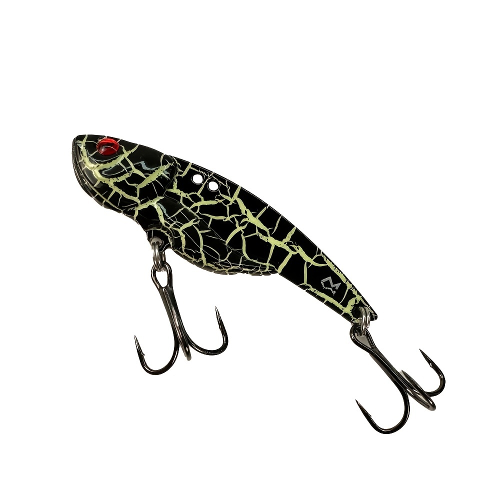 1pc Vibrating Fishing Lure, Artificial 3d Eyes Vib Fish Metal Sinking
