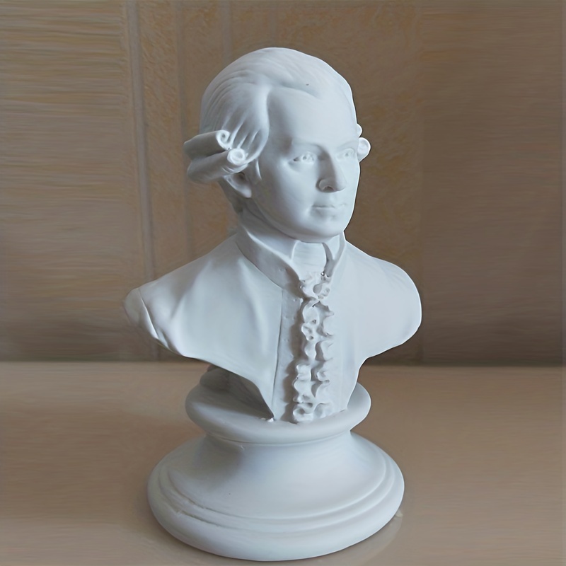 Classic Mozart Bust Statue Resin Figure Sculpture Mozart Head Busts Statue  Decor 