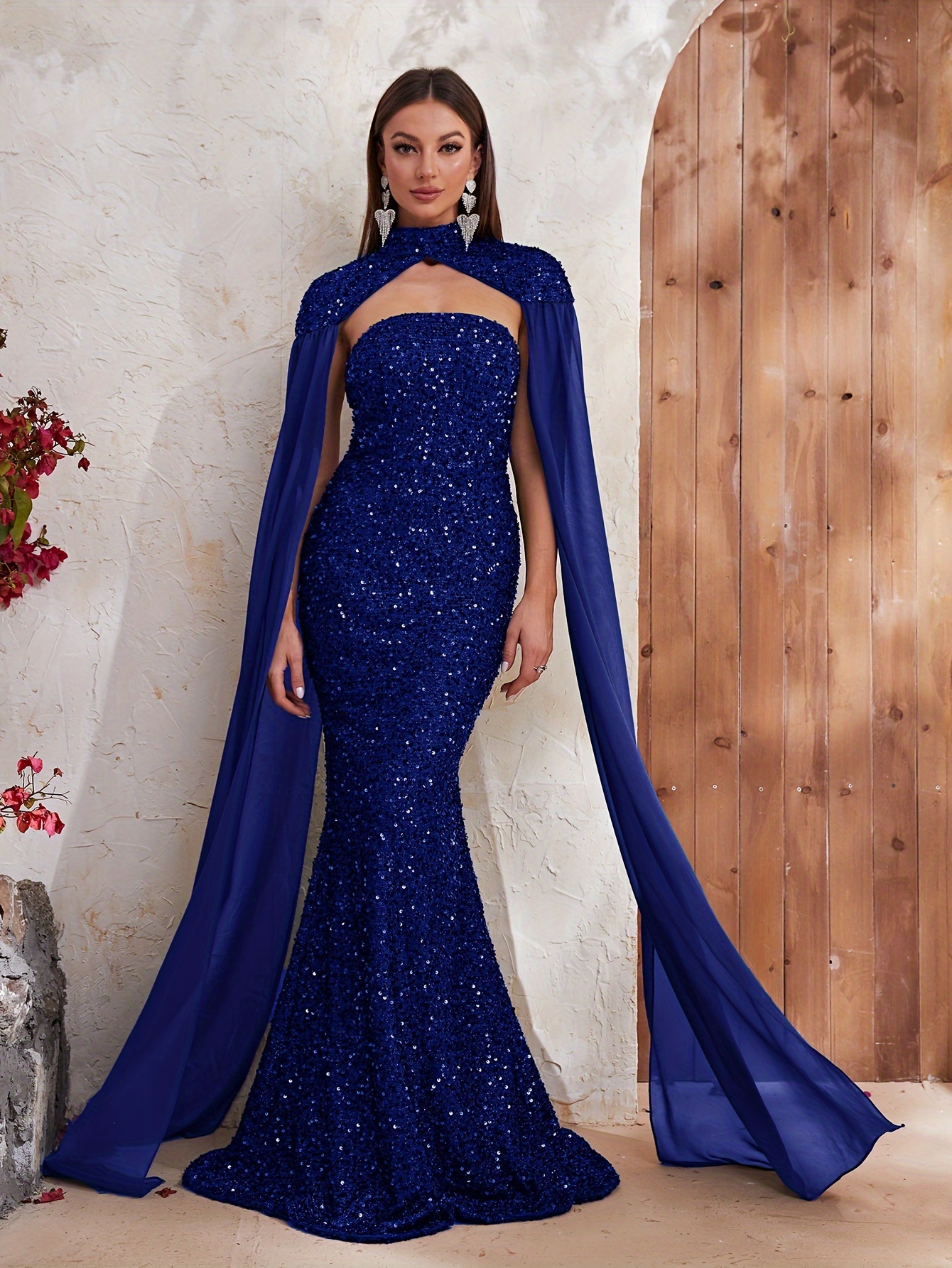 Royal Blue Dress Temu Canada